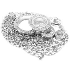 Chopard Happy Bubbles Diamond White Gold Pendant Necklace
