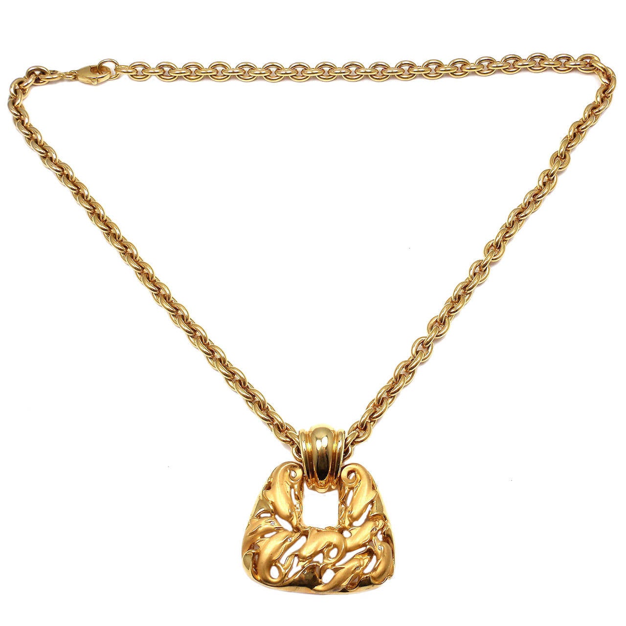 Carrera Y Carrera Delfin Diamond Yellow Gold Necklace