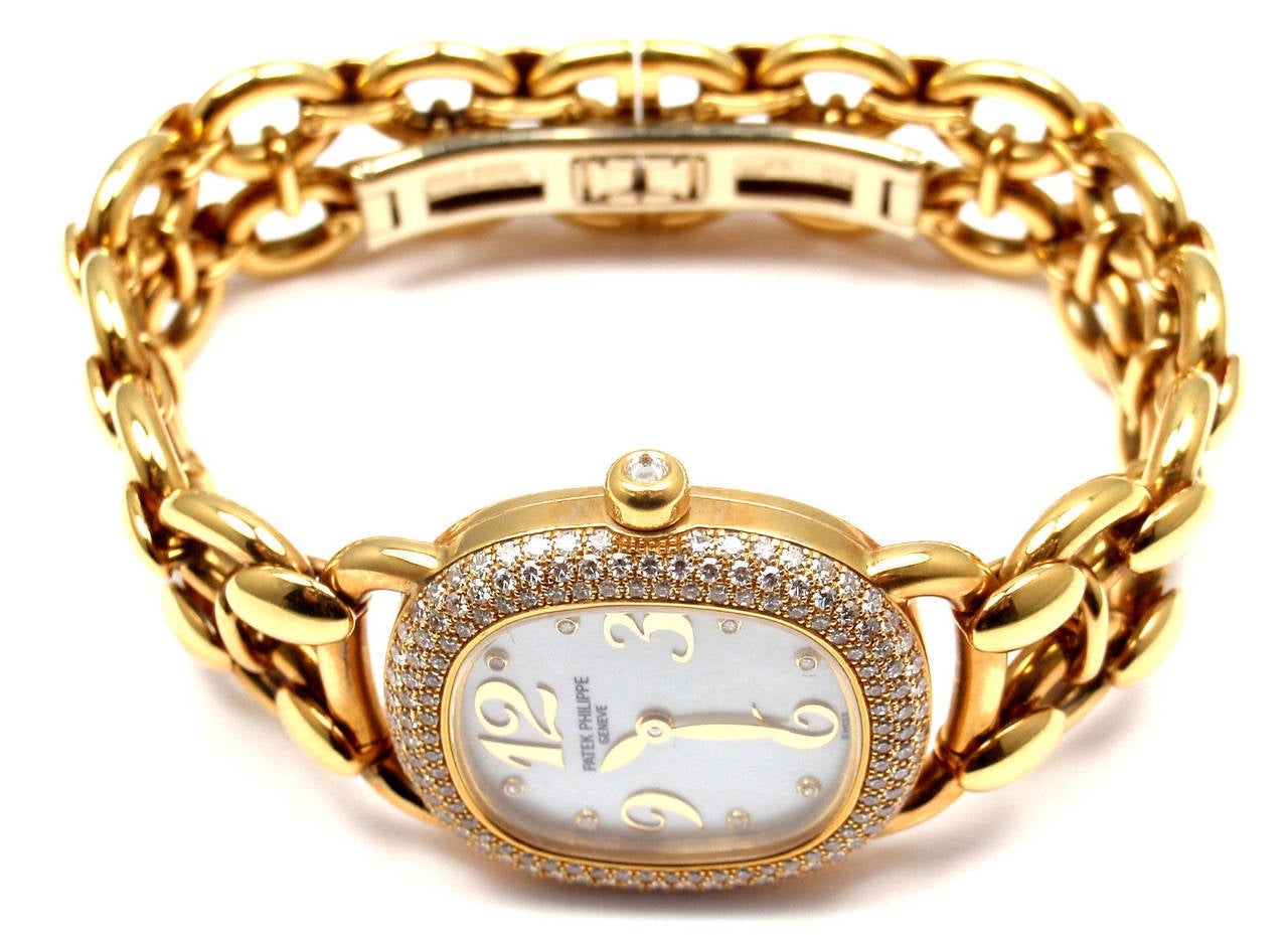 Patek Philippe Lady's Yellow Gold and Diamond Golden Ellipse Wristwatch Ref 4831 In New Condition In Holland, PA
