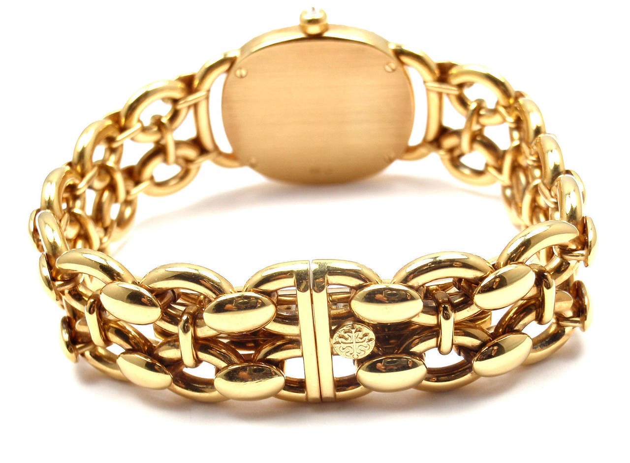 Patek Philippe Lady's Yellow Gold and Diamond Golden Ellipse Wristwatch Ref 4831 1