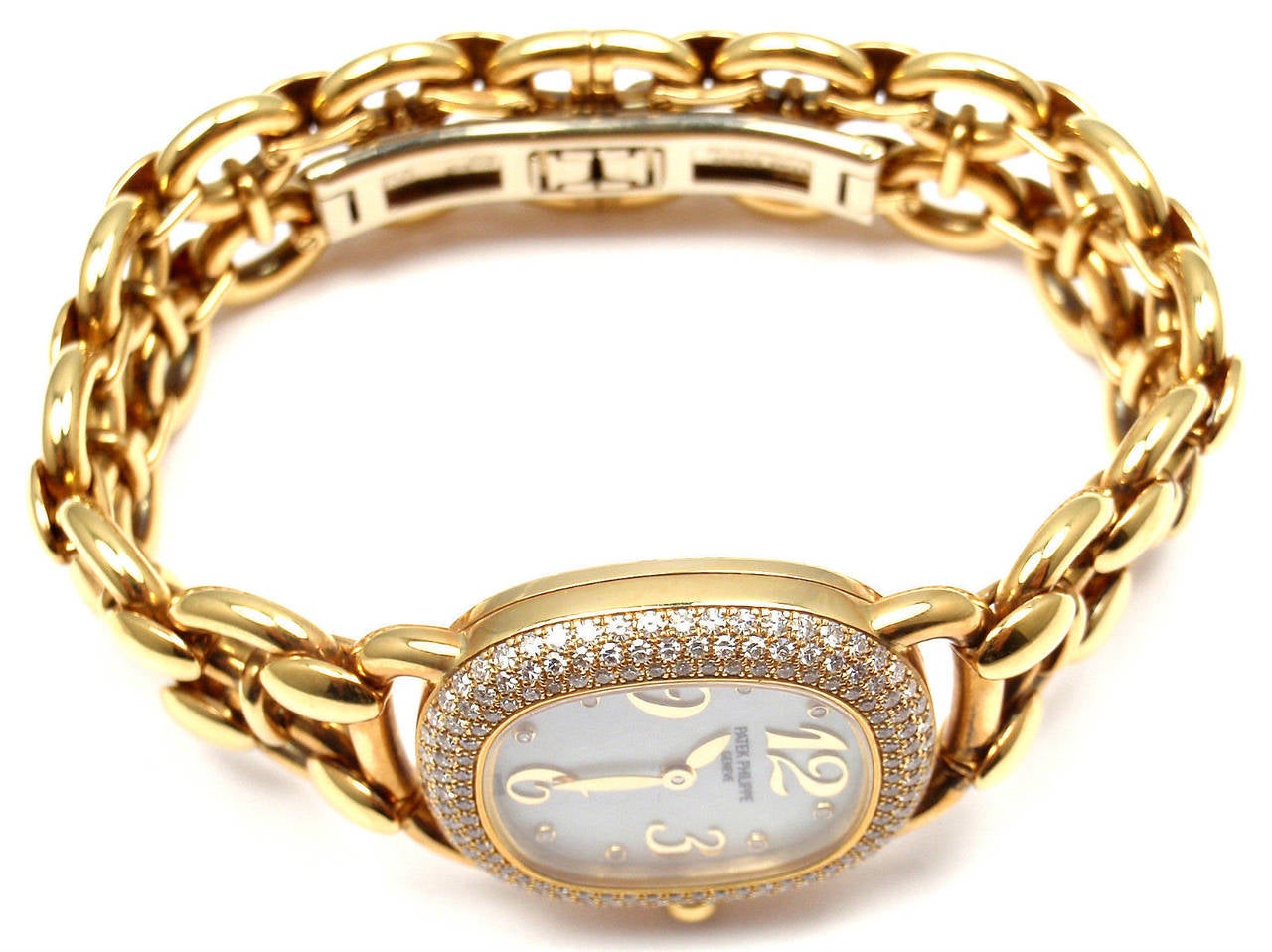 Patek Philippe Lady's Yellow Gold and Diamond Golden Ellipse Wristwatch Ref 4831 2