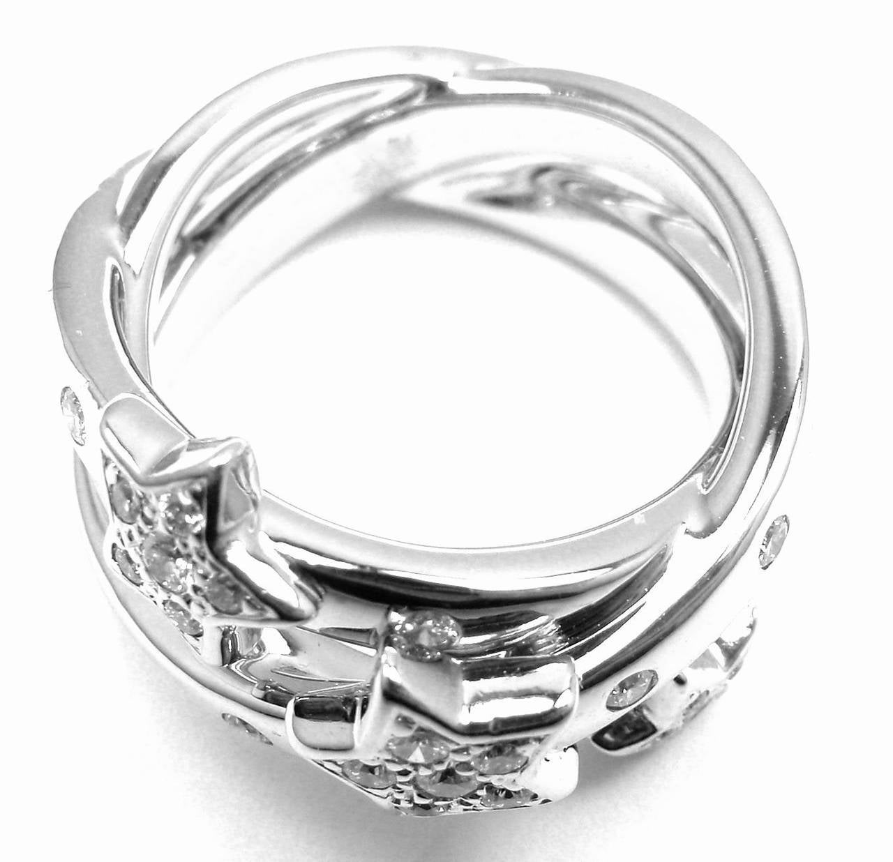 Chanel Comete Star Diamond Gold Band Ring 3