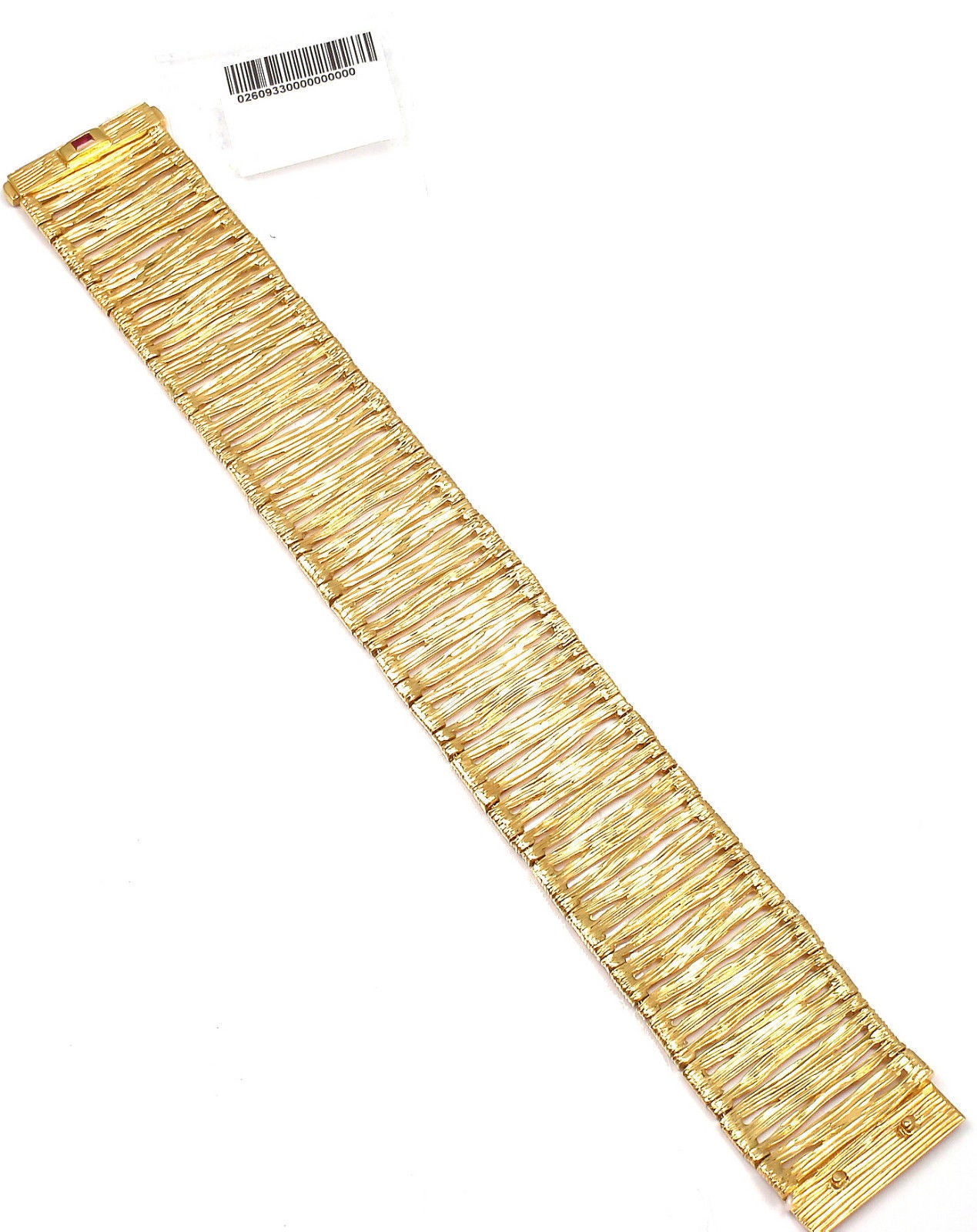 Roberto Coin Elephant Skin Wide Gold Bracelet 3
