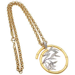 Carrera Y Carrera Bambu Diamond Gold Necklace