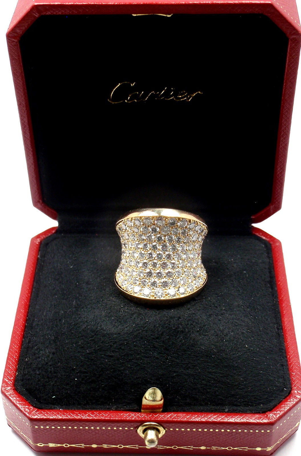 Cartier Chalice Large Diamond Gold Cocktail Ring 1