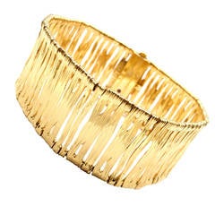 Roberto Coin Elephant Skin Wide Gold Bracelet