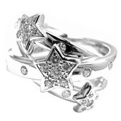 Chanel Comete Star Diamond Gold Band Ring