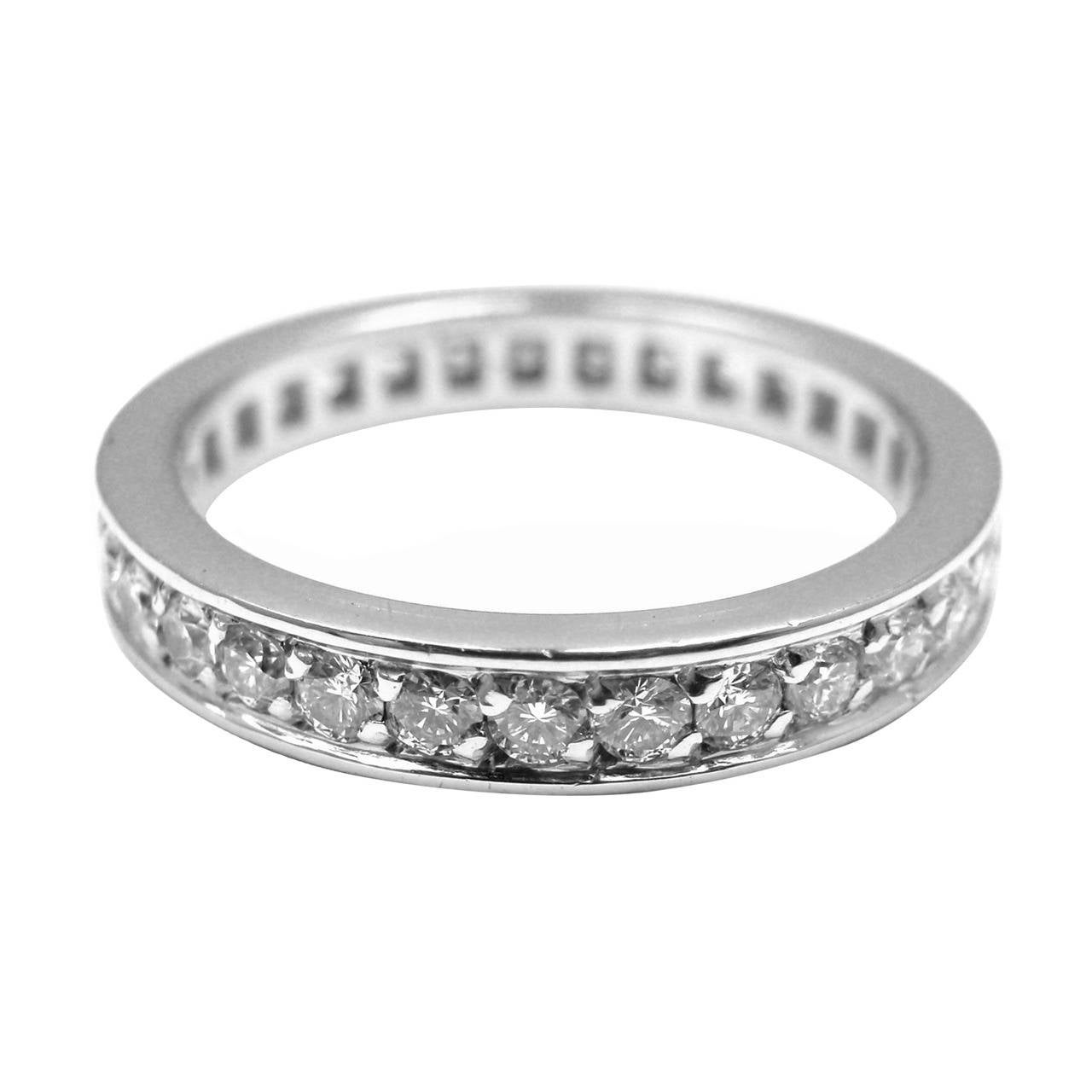 Bulgari Diamond Platinum Eternity Wedding Band Ring