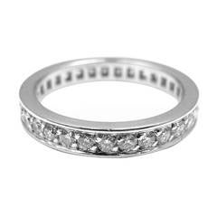 Bulgari Diamond Platinum Eternity Wedding Band Ring