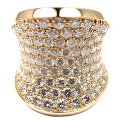 Cartier Chalice Large Diamond Gold Cocktail Ring