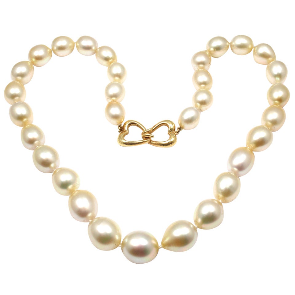 Andrew Clunn Collar de Oro Amarillo con Perla de Tahití Dorada