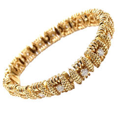 Vintage Tiffany & Co. Diamond Gold Tennis Bracelet
