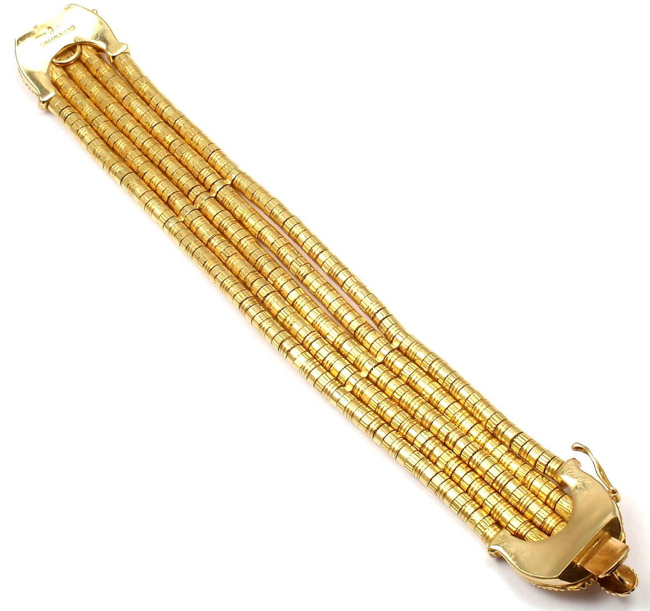 Ilias Lalaounis Helen of Troy Five Row Gold Bead Bracelet In New Condition In Southampton, PA