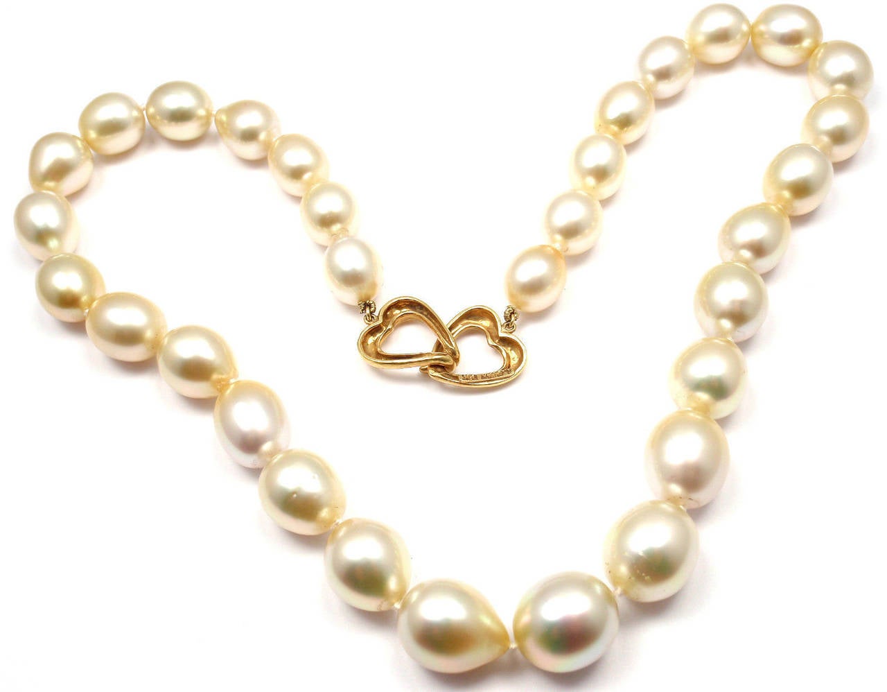 Andrew Clunn Golden Tahitian Pearl Yellow Gold Necklace For Sale 2