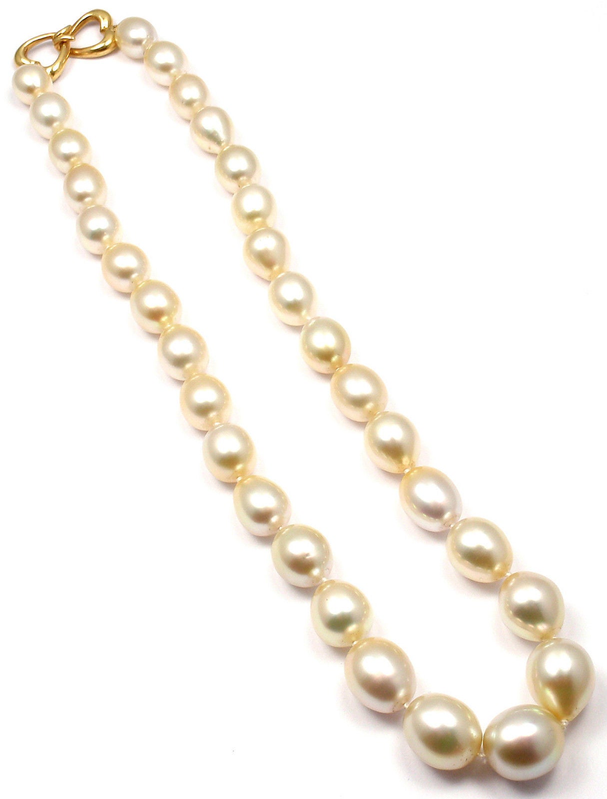 Andrew Clunn Golden Tahitian Pearl Yellow Gold Necklace In New Condition For Sale In Holland, PA