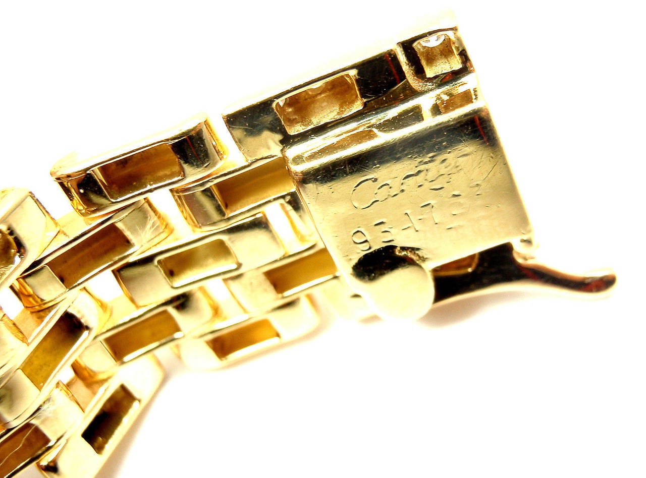 Cartier Maillon Panthere Diamond Five Row Link Gold Bracelet 1