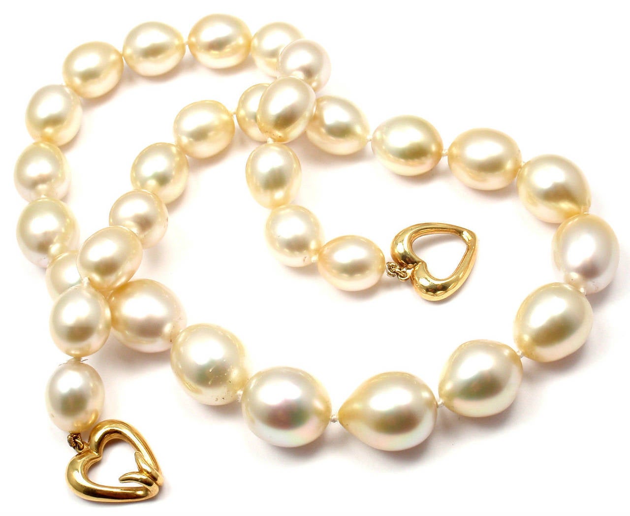 Andrew Clunn Golden Tahitian Pearl Yellow Gold Necklace For Sale 4
