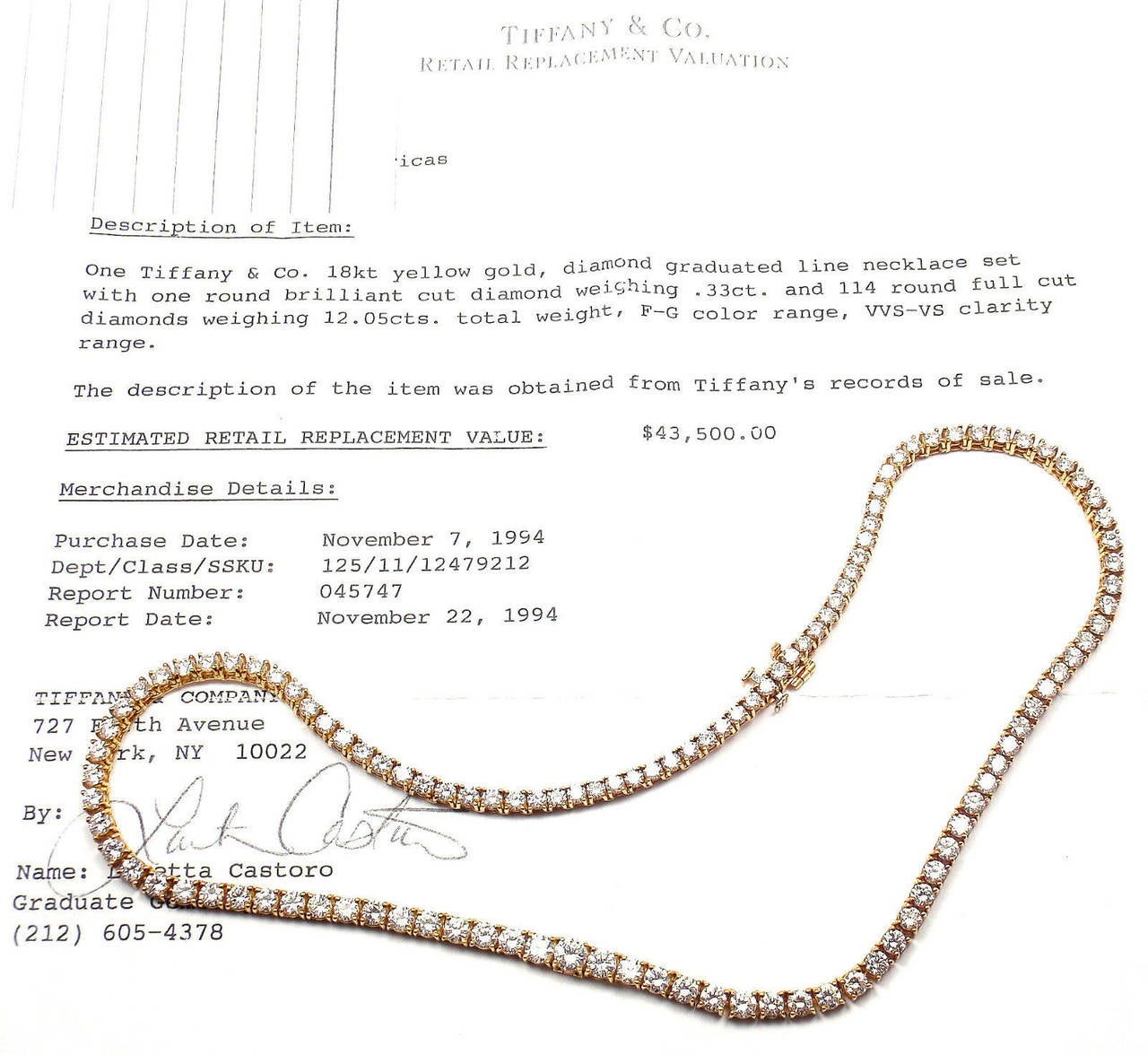 diamond tennis necklace tiffany
