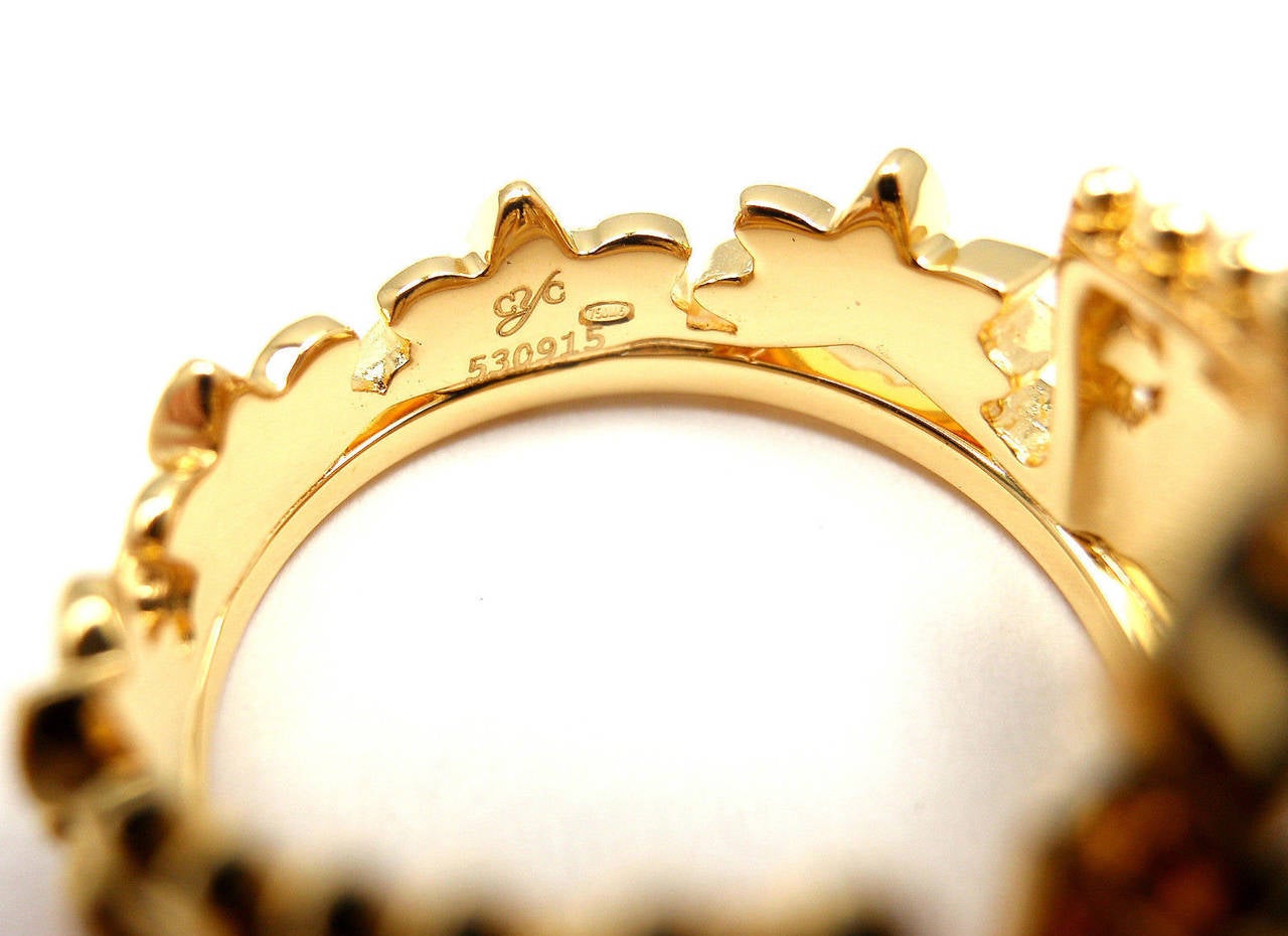 Carrera Y Carrera Mi Princes Russischer Kronen-Diamant-Goldring Damen im Angebot