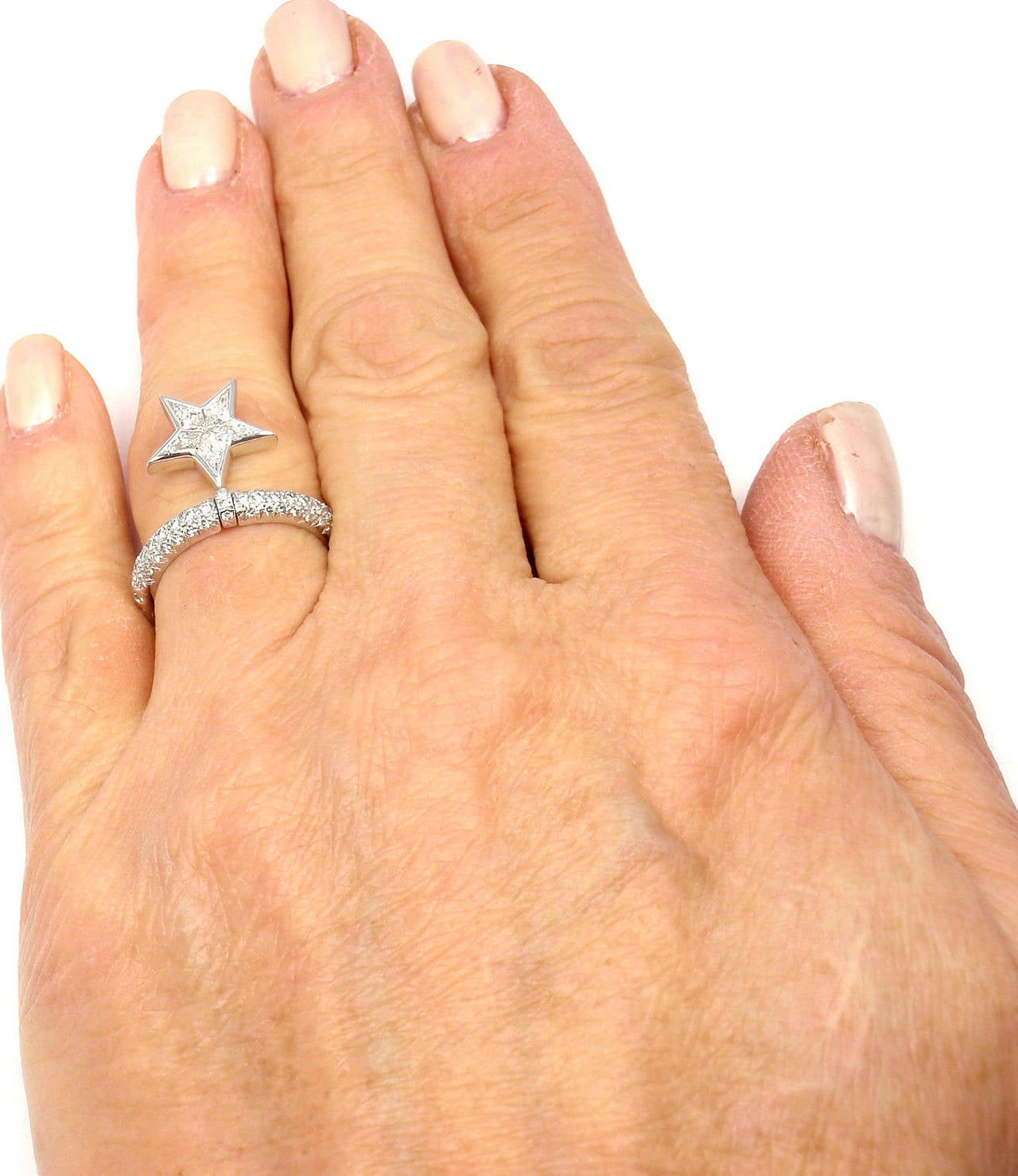 Women's Chanel Comete Diamond Gold Star Ring