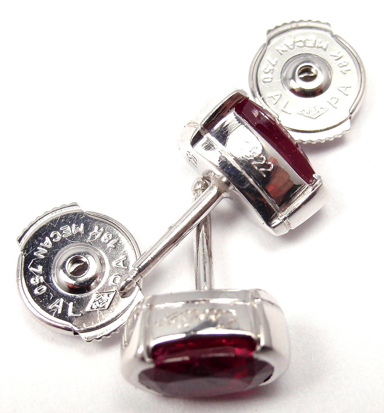 Cartier Meli Melo Ruby Gold Stud Earrings In New Condition In Holland, PA
