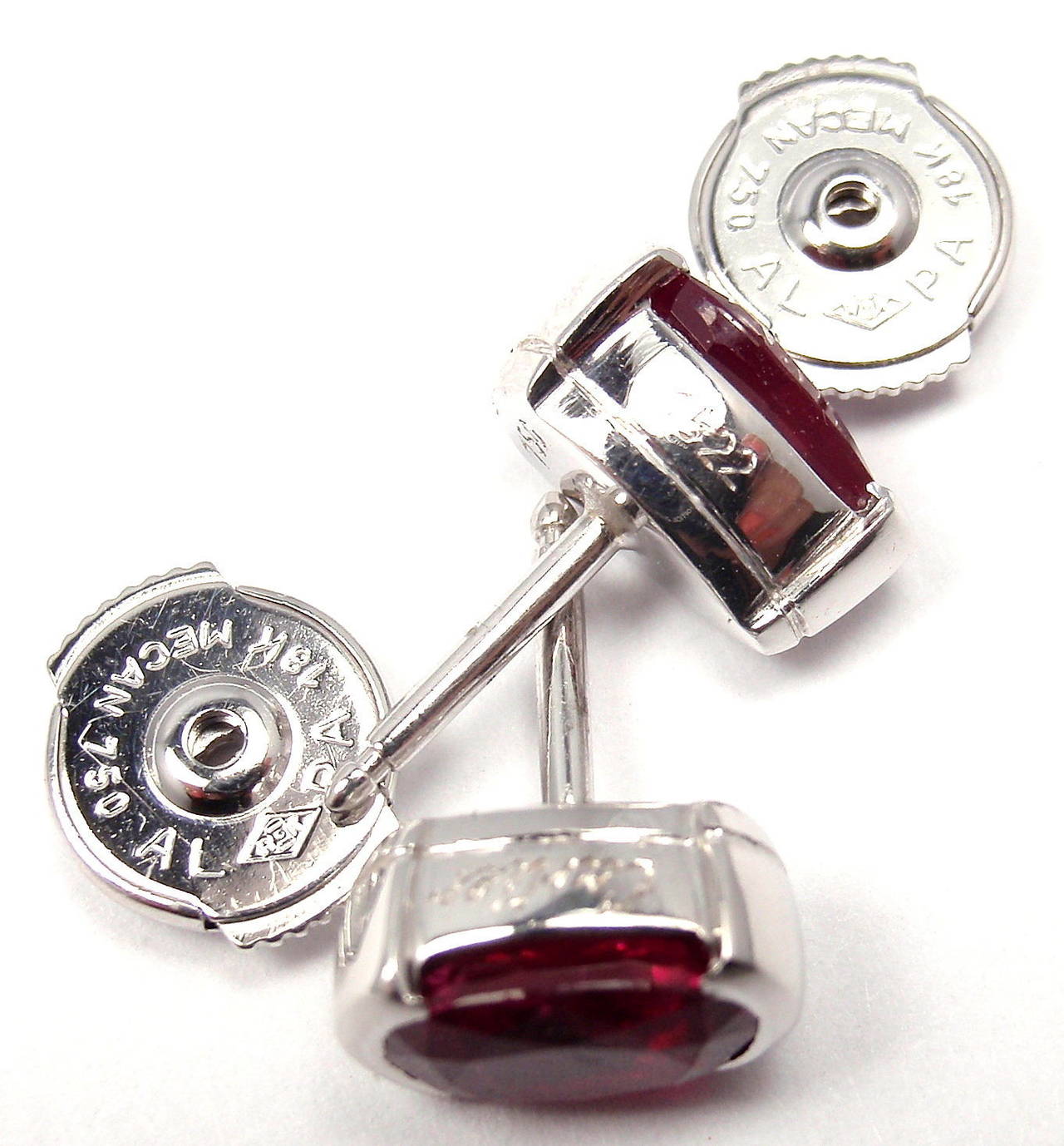 Cartier Meli Melo Ruby Gold Stud Earrings In New Condition In Southampton, PA