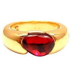 Pomellato Sassi Red Tourmaline Gold Ring