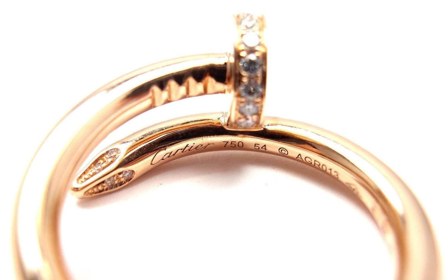 Cartier Juste un Clou Diamond Gold Nail Band Ring at 1stdibs