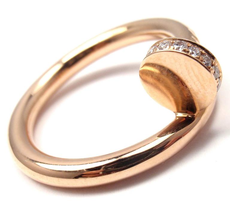 Cartier Juste un Clou Diamond Gold Nail Band Ring at 1stDibs cartier