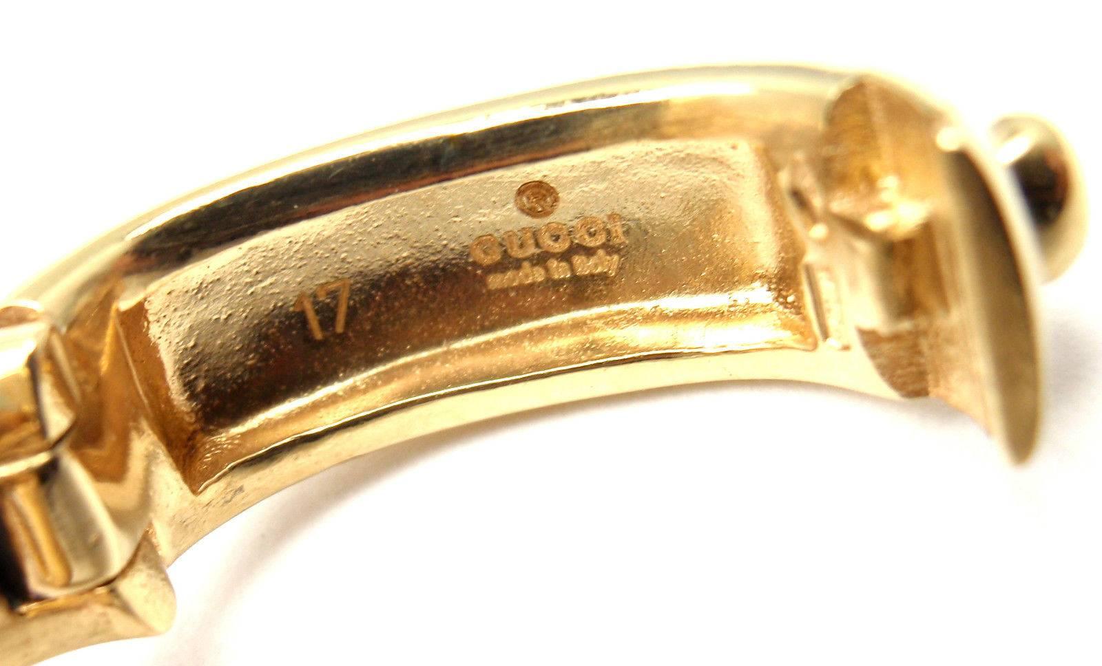 18k yellow gold Horsebit Large Link Bracelet by Gucci.

Details:
Length: 8