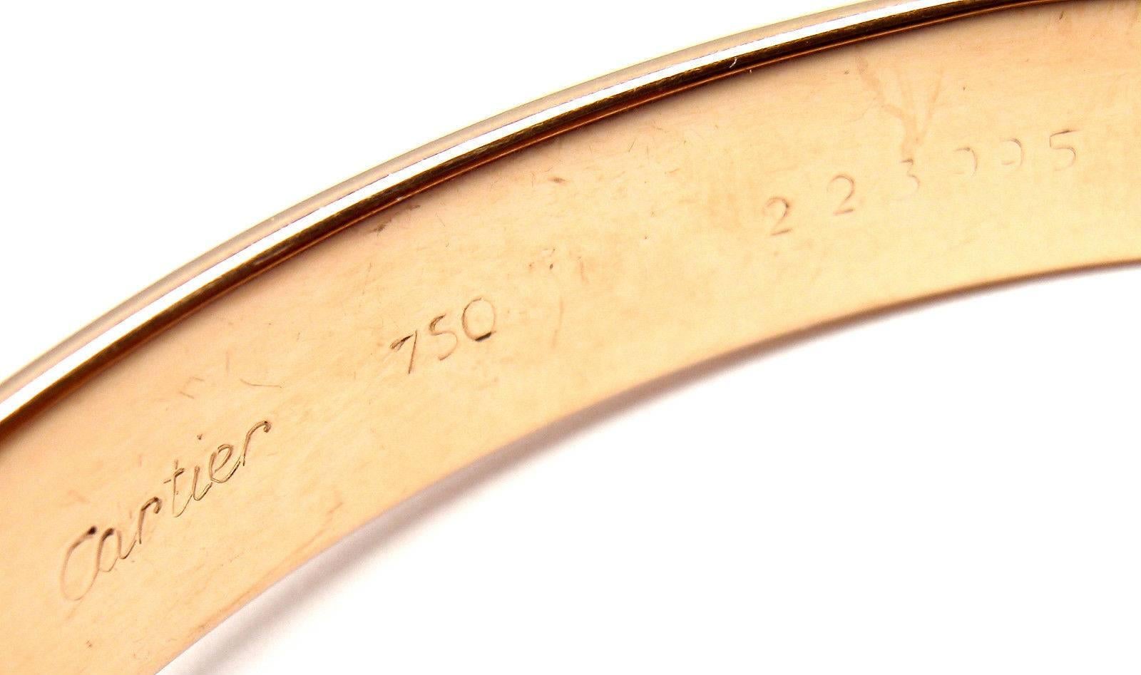 Cartier Trinity Rolling Large Model Tricolor Gold Bangle Bracelet In New Condition In Holland, PA
