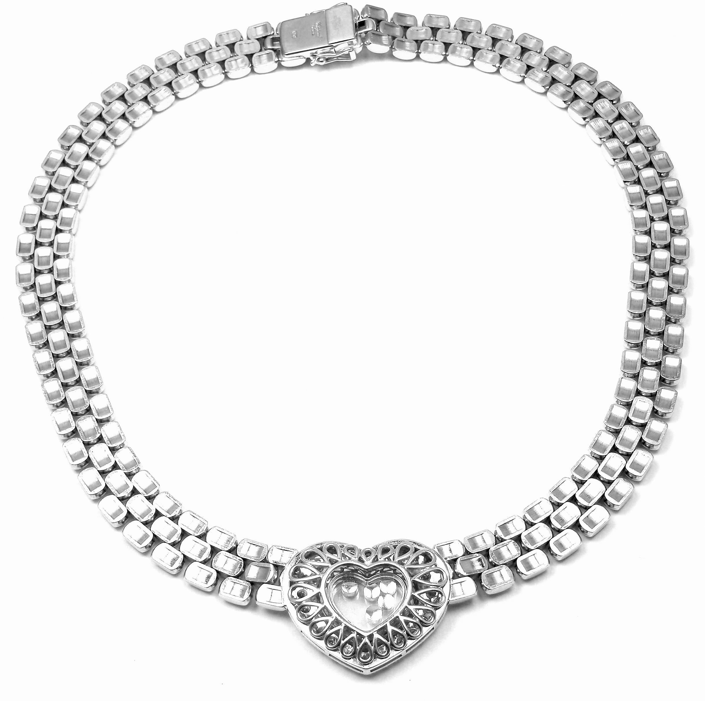 Chopard Diamond Gold Happy Diamonds Heart Necklace 3