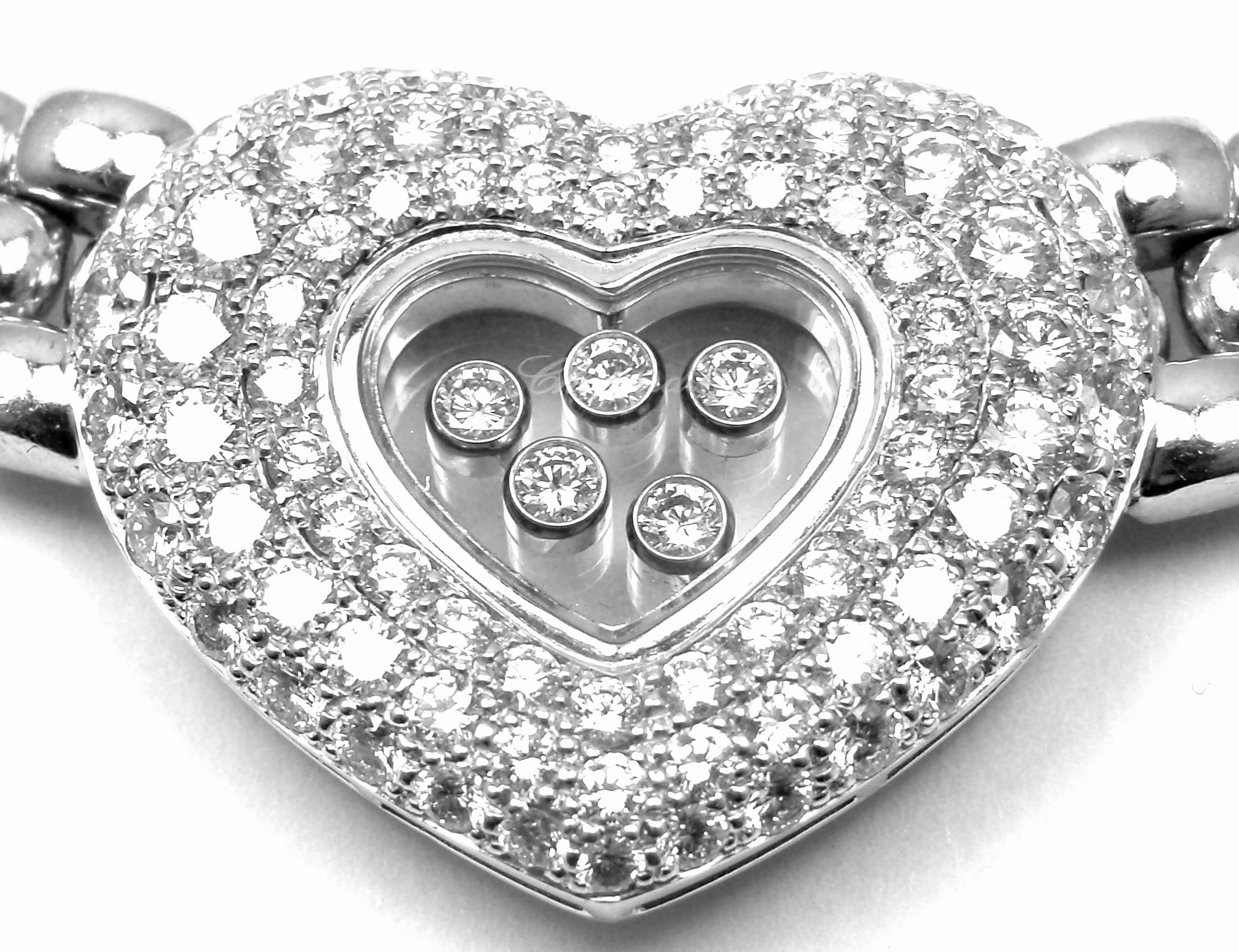 Chopard Diamond Gold Happy Diamonds Heart Necklace 1