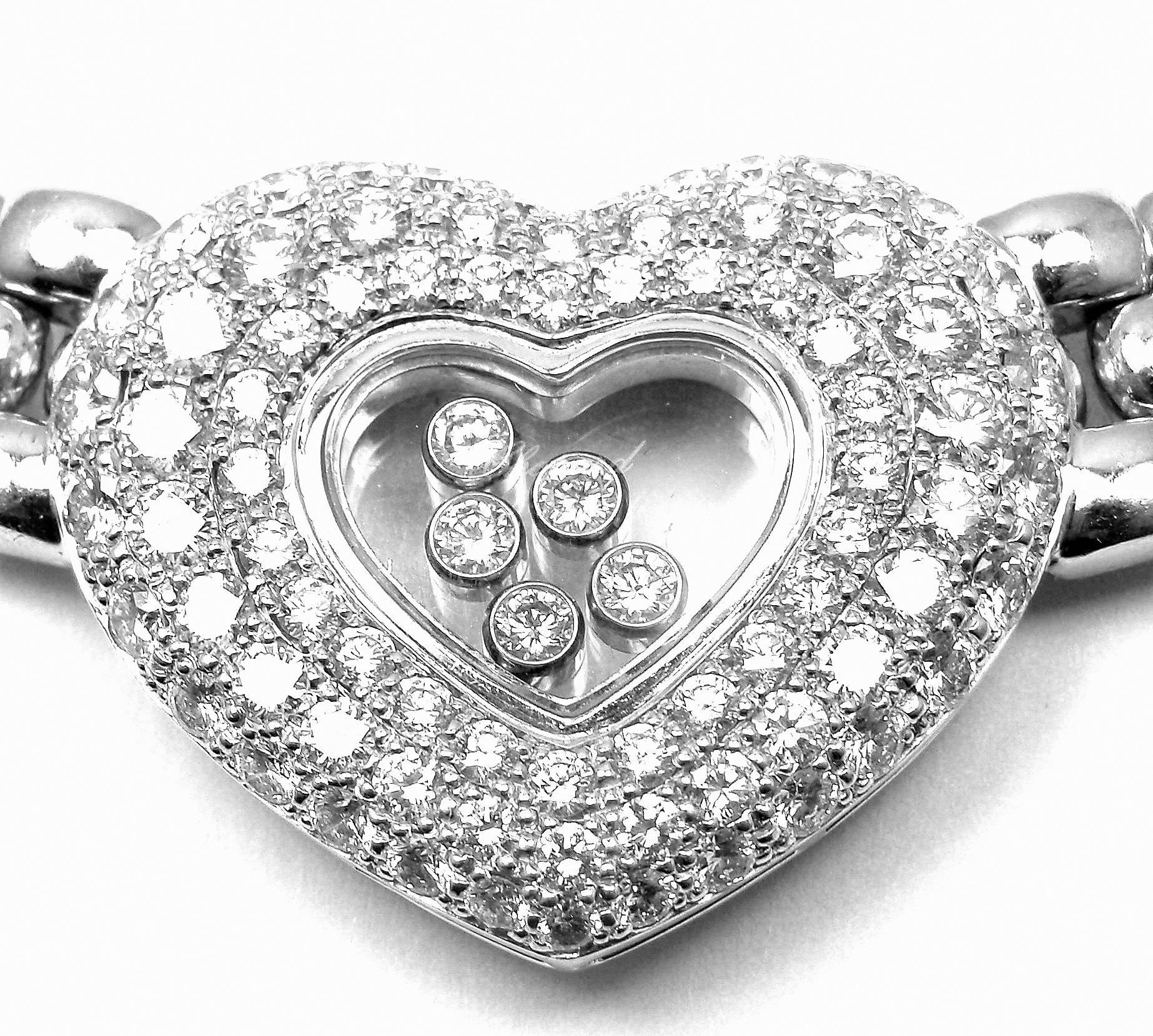 Chopard Diamond Gold Happy Diamonds Heart Necklace 4