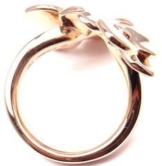 Cartier Caresse D'Orchidées Diamond Gold Orchid Flower Ring