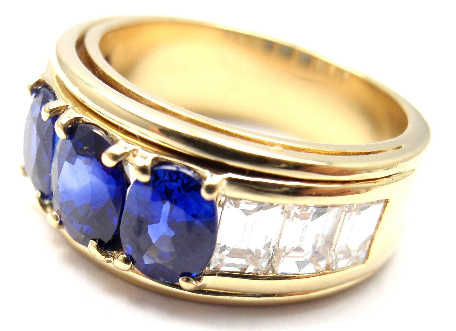 Women's Tiffany & Co. Sapphire Diamond Gold Band Ring