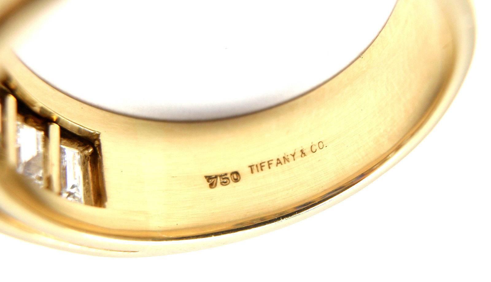 Tiffany & Co. Sapphire Diamond Gold Band Ring 3