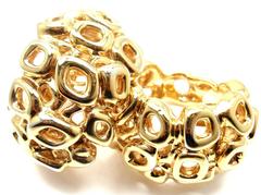 Tiffany & Co. Paloma Picasso France Large Gold Hoop Earrings