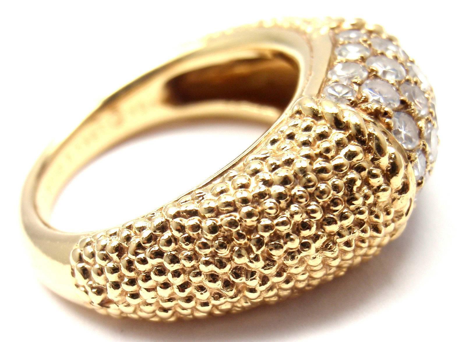 Women's or Men's Van Cleef & Arpels Diamond Gold Band Ring 