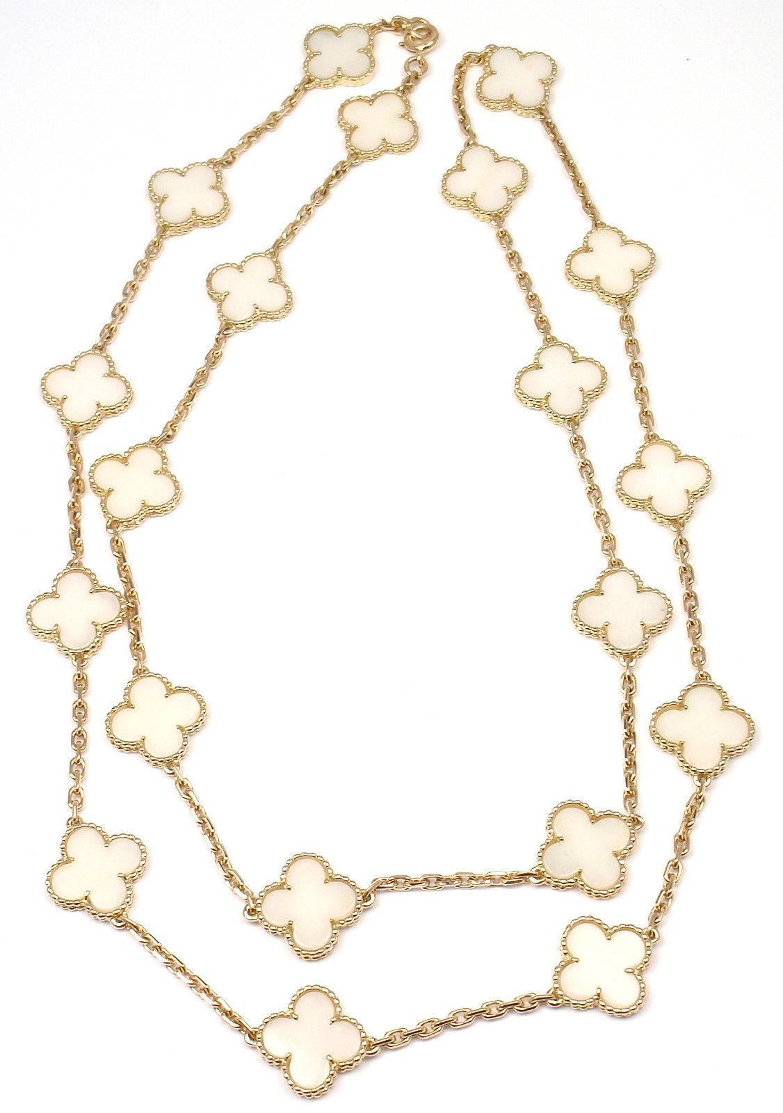 van cleef necklace white