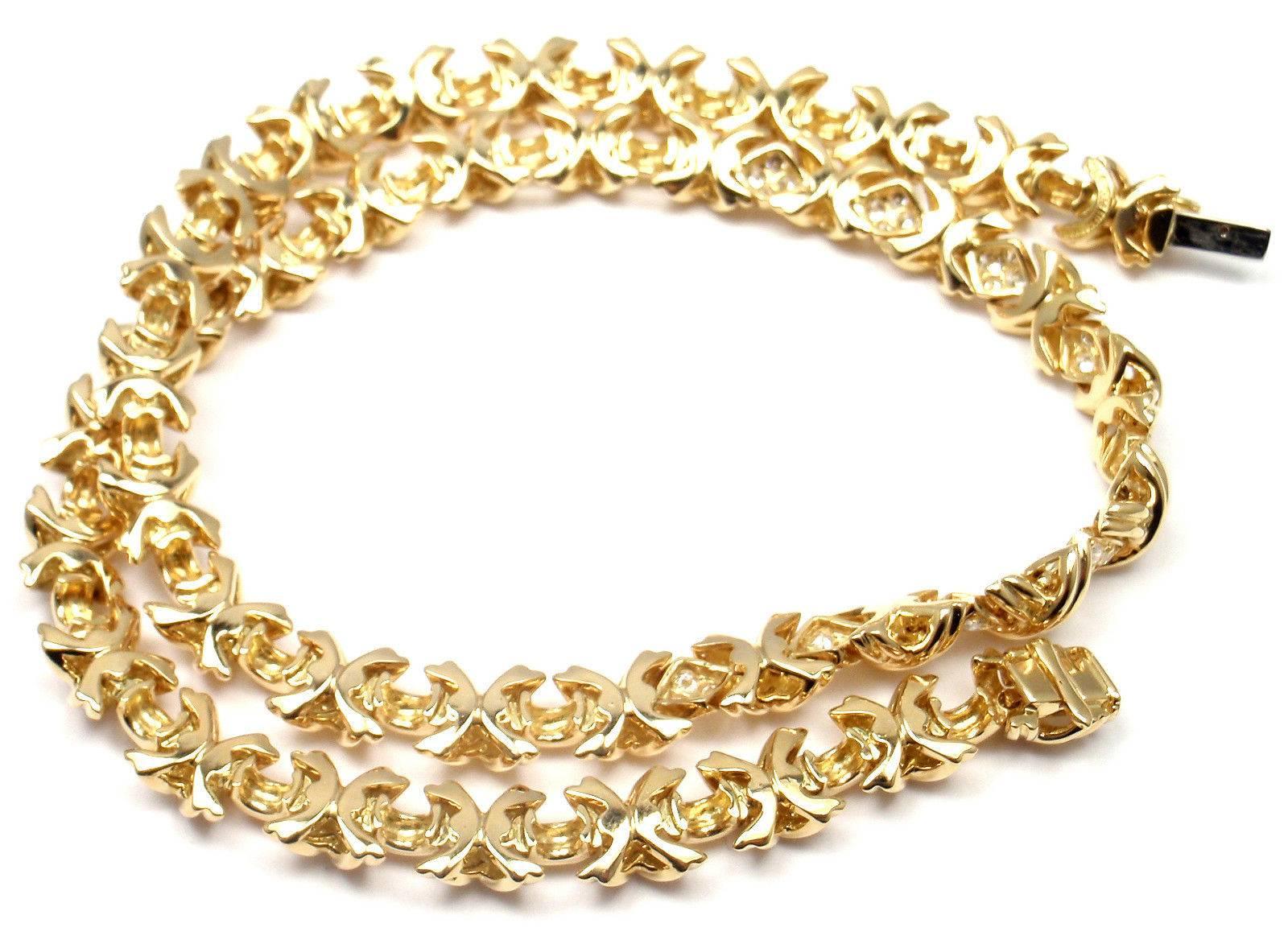 tiffany x necklace with diamonds