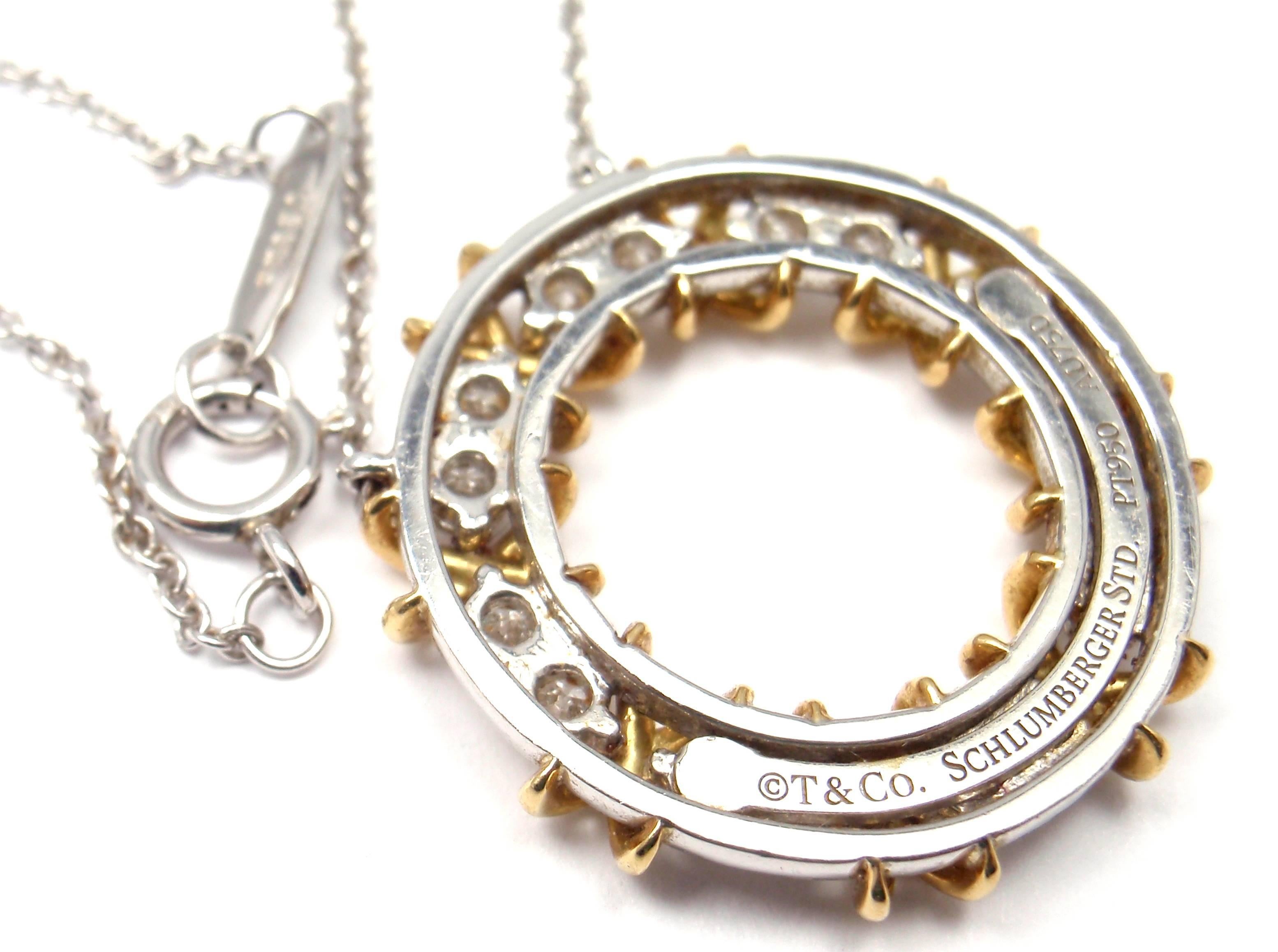 Tiffany & Co. Schlumberger Sixteen Stone Diamond Gold Platinum Necklace 2