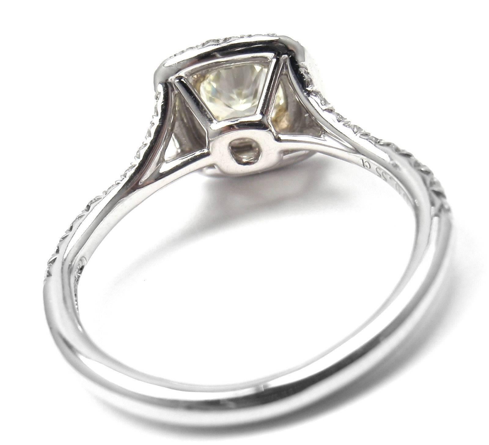 Tiffany & Co. Soleste Fancy Yellow and White Diamond Platinum Ring  4