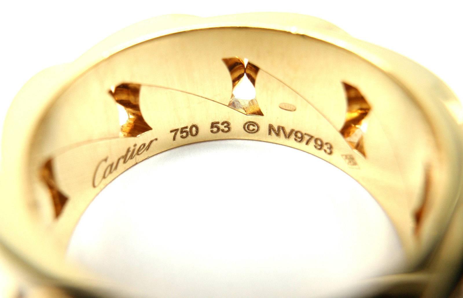 bague à anneau La Dona en or jaune 18 carats et diamants de Cartier.  
Avec 24 diamants ronds de taille brillante d'un poids total d'environ 0,30ct. 
Diamants de pureté VVS1, couleur F.
Cette bague est en parfait état et est accompagnée du