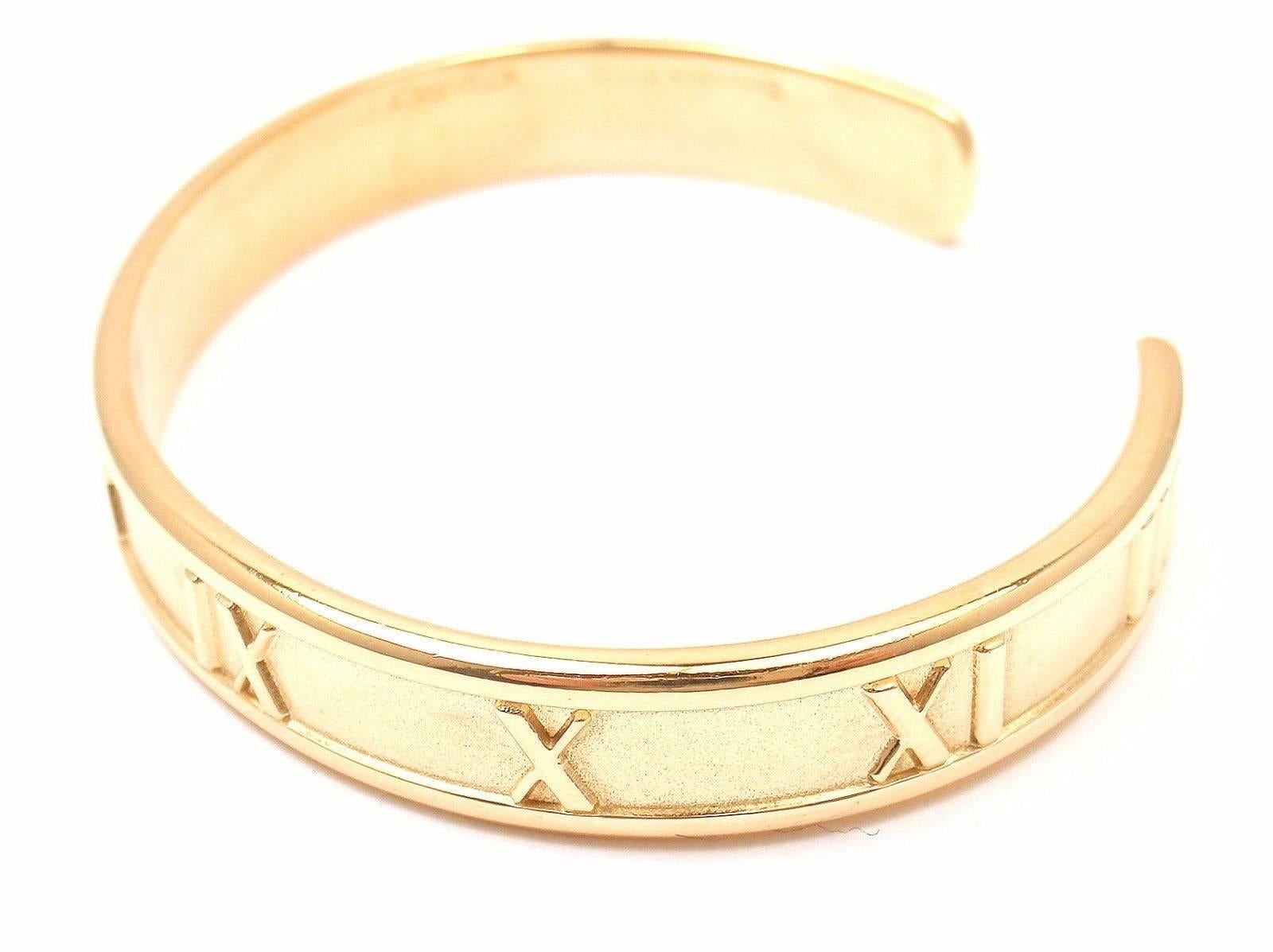 Tiffany & Co. Atlas Gold Cuff Bangle Bracelet In New Condition In Holland, PA