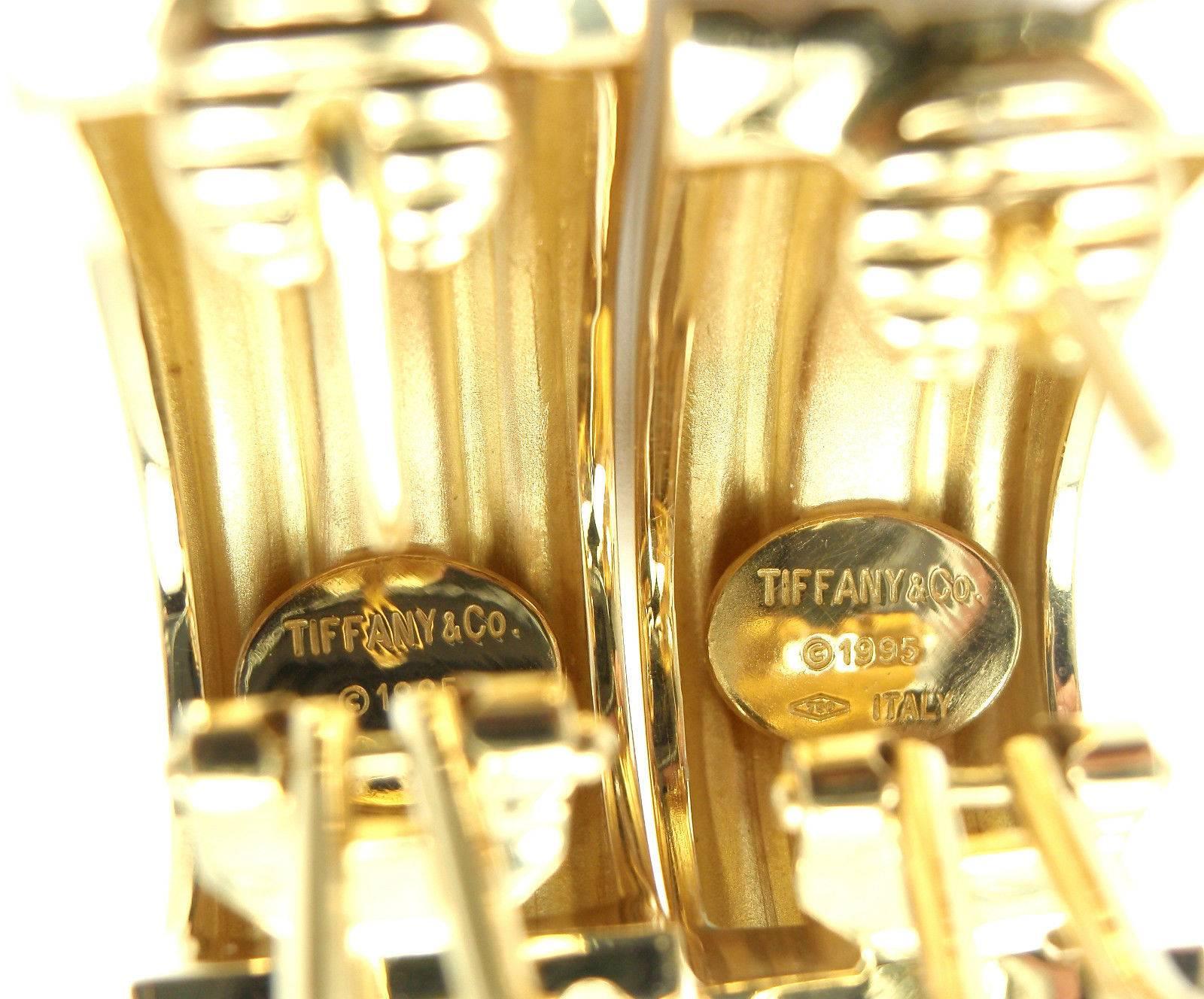 Tiffany & Co. Atlas Large Gold Hoop Earrings 2