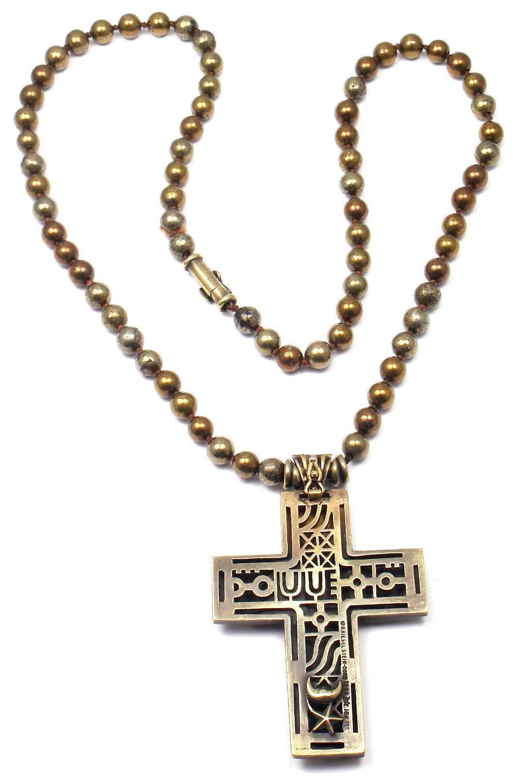 Barry Kieselstein-Cord Woman Of The World Gold Kreuz Anhänger Halskette im Zustand „Neu“ in Southampton, PA