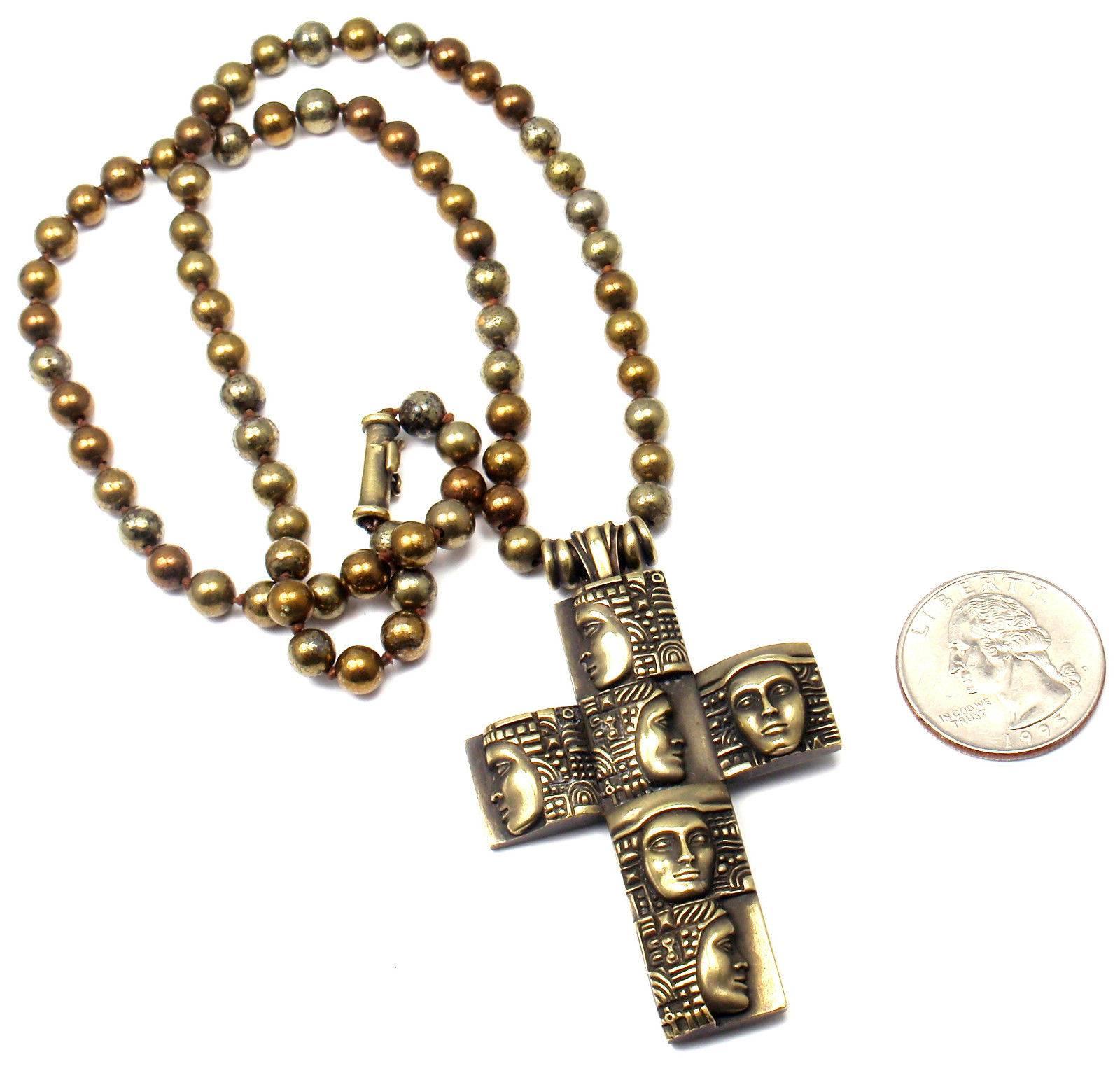 Barry Kieselstein-Cord Woman Of The World Gold Kreuz Anhänger Halskette 1