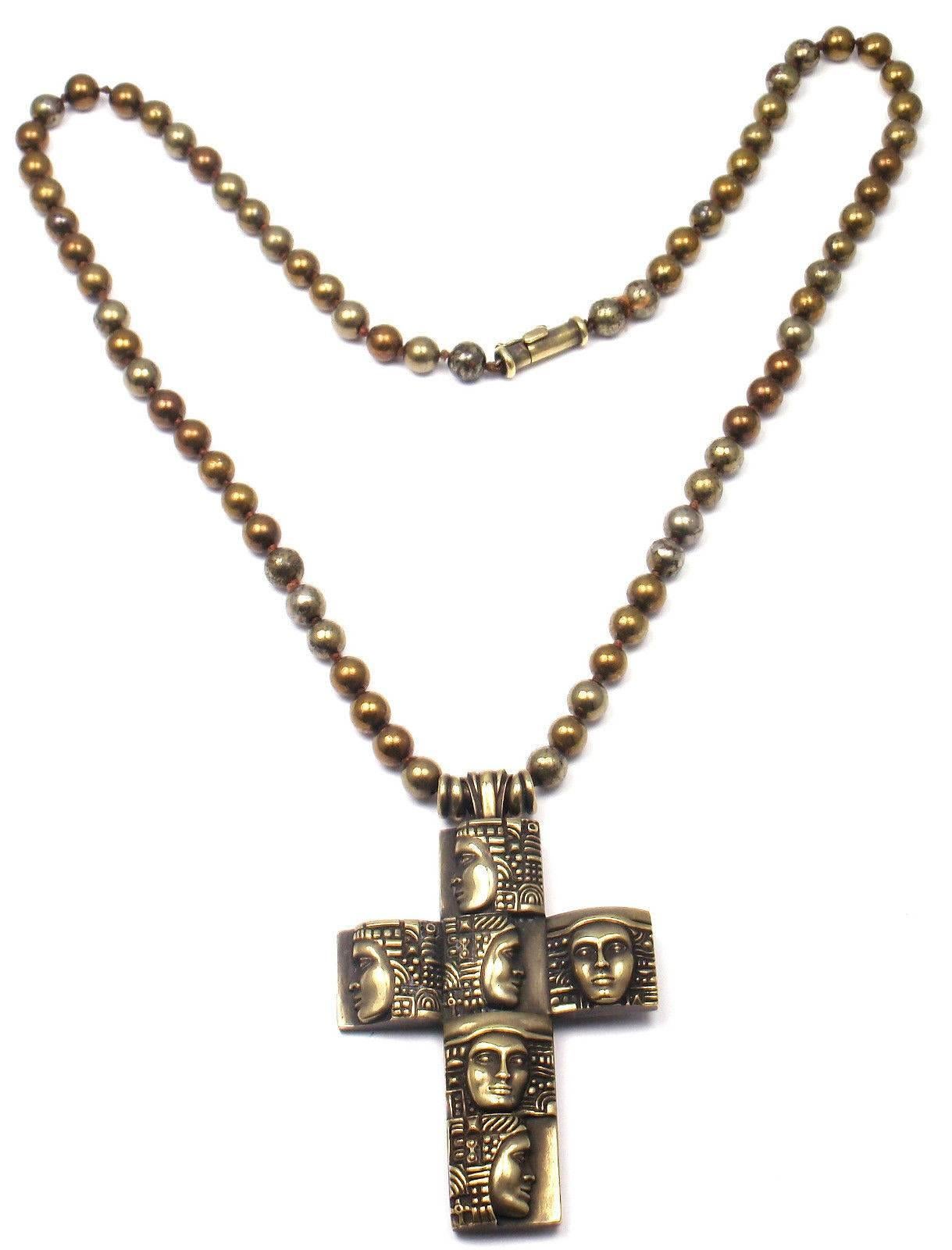 Barry Kieselstein-Cord Woman Of The World Gold Kreuz Anhänger Halskette 3