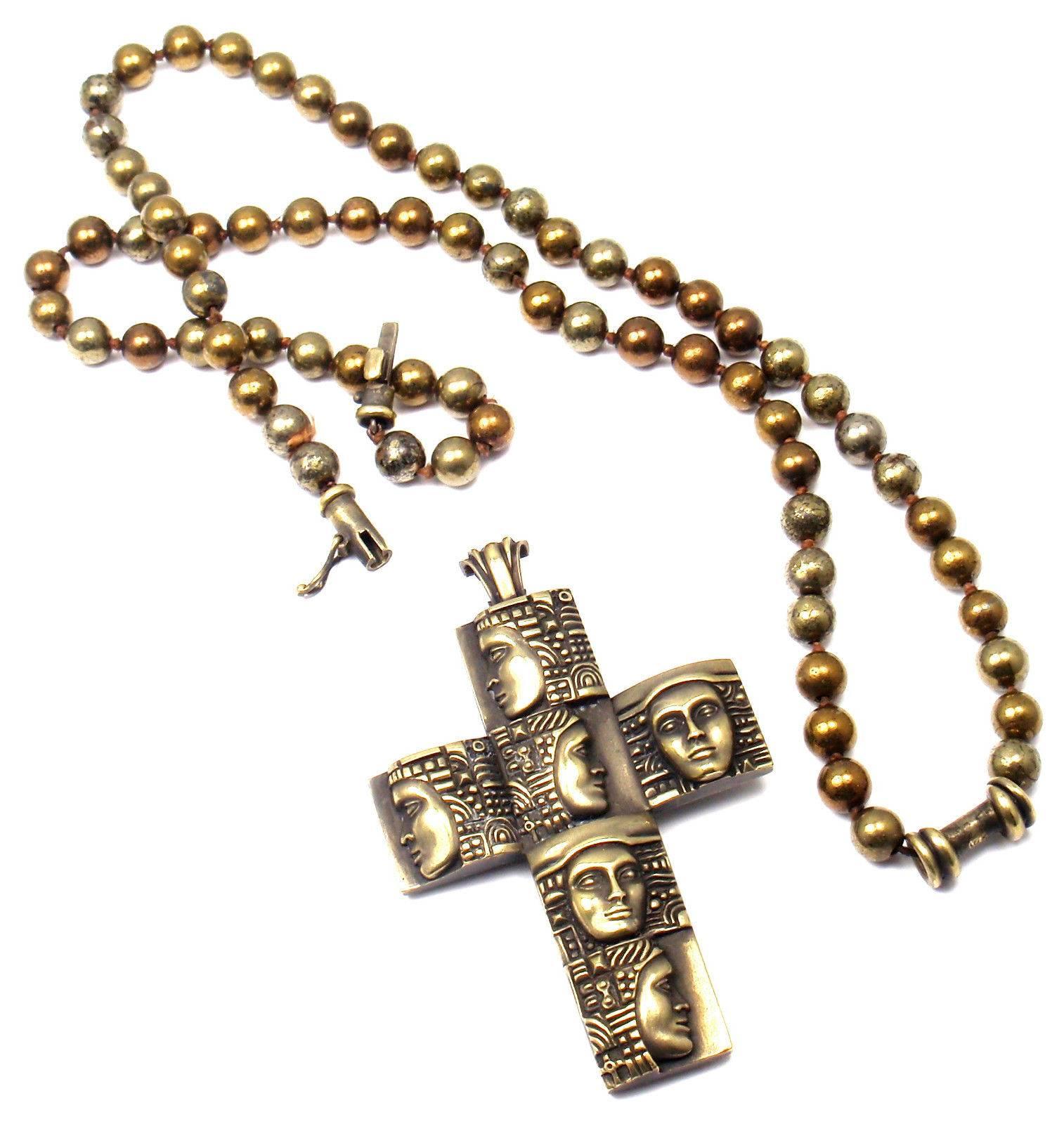 Barry Kieselstein-Cord Woman Of The World Gold Kreuz Anhänger Halskette 4